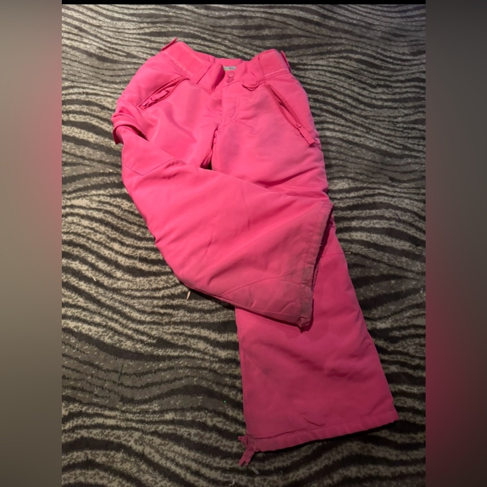 Athletech Girls Pink Snow Pants | Size 4/5 | Insulated Winter Ski Pants